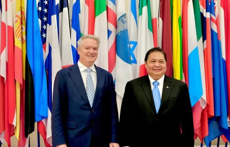 Berjumpa Sekjen OECD, Menko Airlangga Paparkan Perkembangan Aksesi Indonesia