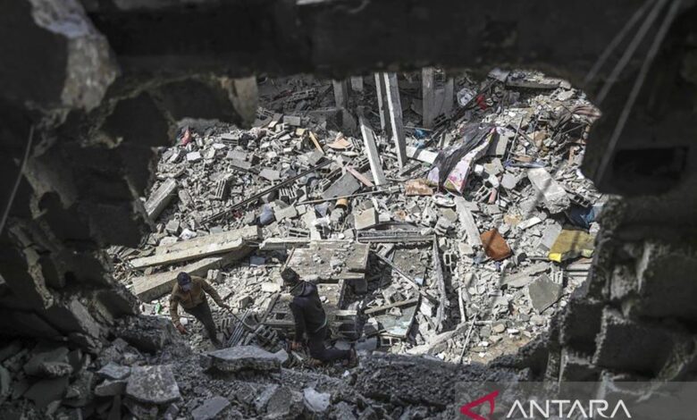 negeri negeri Israel hancurkan rangka unit darurat RS Baptis Al-Ahli Daerah Wilayah Gaza