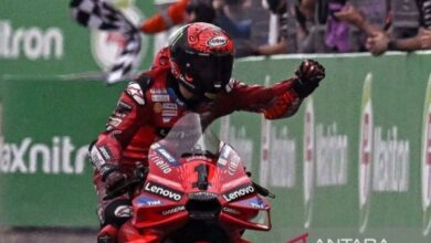 Bagnaia berjuang keras bagaimanapun juga finis dalam pada urutan delapan sprint race