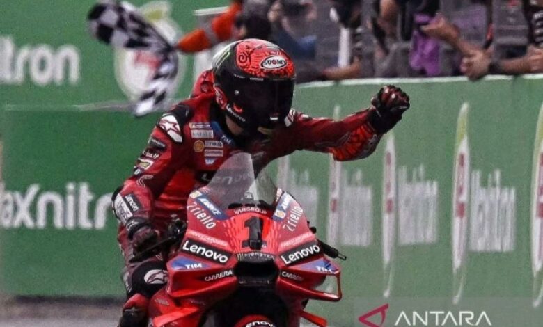 Bagnaia berjuang keras bagaimanapun juga finis dalam pada urutan delapan sprint race